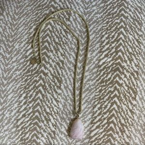 Kendra Scott Long Pendant Rose Quartz Necklace
